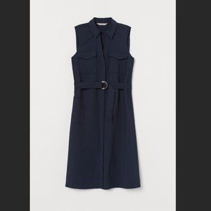 H&M | Dress with Belt Dark Blue | US 6